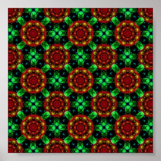 Floral Modern Boho Elegant Abstract Pattern #504 Poster (Voorkant)
