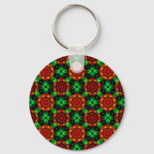 Floral Modern Boho Elegant Abstract Pattern #504 Sleutelhanger (Achterkant)