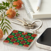 Floral Modern Boho Elegant Abstract Pattern #504 Sleutelhanger (Voorkant Rechts)