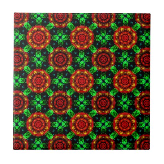 Floral Modern Boho Elegant Abstract Pattern #504 Tegeltje (Voorkant)