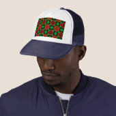 Floral Modern Boho Elegant Abstract Pattern #504 Trucker Pet (In situ)
