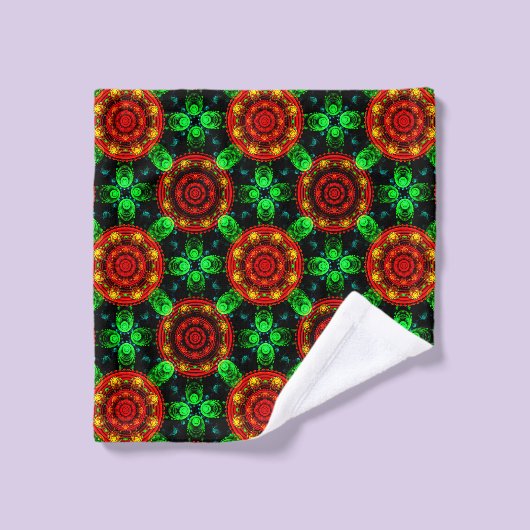 Floral Modern Boho Elegant Abstract Pattern #504 Washandje (Wasdoekje)