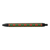 Floral Modern Boho Elegant Abstract Pattern #504 Zwarte Inkt Pen (Voorkant)