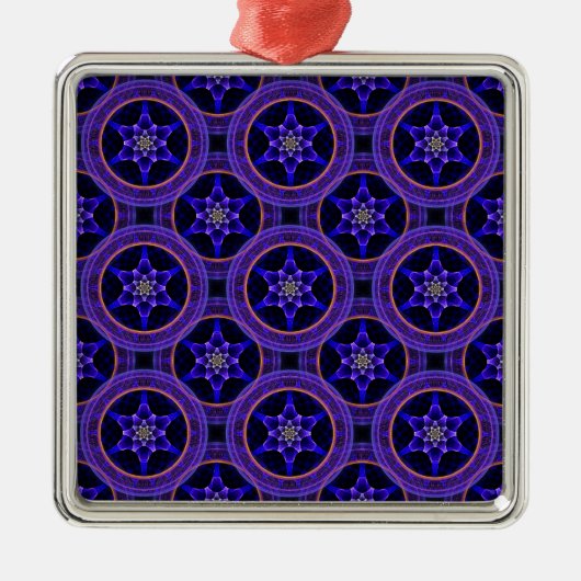 Floral Modern Boho Elegant Abstract Pattern #505 Metalen Ornament (Voorkant)