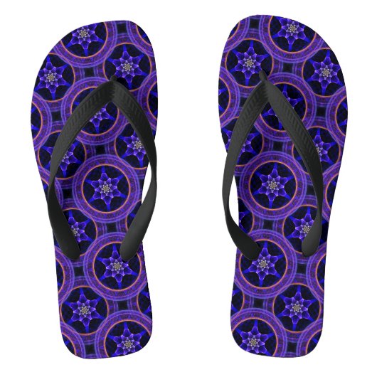 Floral Modern Boho Elegant Abstract Pattern #505 Teenslippers (Voetbed)