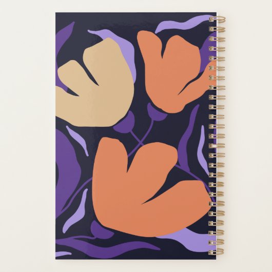 Floral Modern Bold Abstract Gepersonaliseerde Plan Planner (Achterkant)