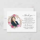 Floral Modern Chic Funeral Bedankt (Voorkant)