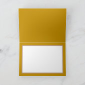 Floral Modern Clematis Flower Gold Birthday Kaart (Binnen)