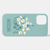 Floral modern dagenblauw meisje Case-Mate iPhone case (Achterkant (horizontaal))