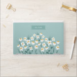 Floral modern dagenblauw meisje HP laptopsticker<br><div class="desc">Florale moderne,  stijlvolle,  stijlvolle,  stijlvolle vormgeving van de daisy Blue girly.</div>