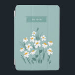 Floral modern dagenblauw meisje iPad mini cover<br><div class="desc">Florale moderne,  stijlvolle,  stijlvolle,  stijlvolle vormgeving van de daisy Blue girly.</div>