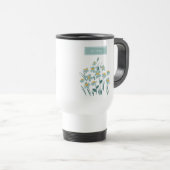 Floral modern dagenblauw meisje reisbeker (Voorkant rechts)