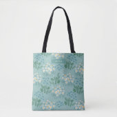 Floral modern dagenblauw meisje tote bag (Voorkant)