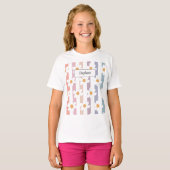 Floral Modern Daisy Girly T-shirt (Voorkant volledig)