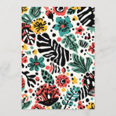 Floral modern design menukaart (Achterkant)