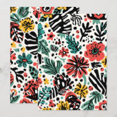 Floral modern design menukaart (Voorkant / Achterkant)