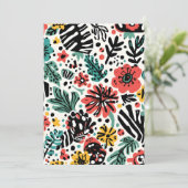 Floral modern design menukaart (Staand voorkant)