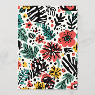 Floral modern design menukaart