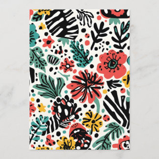 Floral modern design menukaart