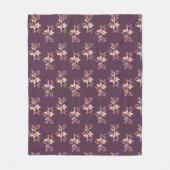 Floral Modern Dusty Roos Cute Pink Violet Fleece Deken (Voorkant)