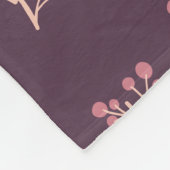 Floral Modern Dusty Roos Cute Pink Violet Fleece Deken (Hoek)