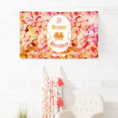 Floral Modern Elegant 21e Gelukkig Verjaardagsfees Spandoek (Insitu)