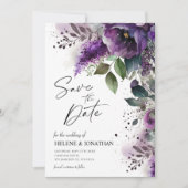 Floral Modern Elegant Botanische Tuin Bruiloft Save The Date (Voorkant)