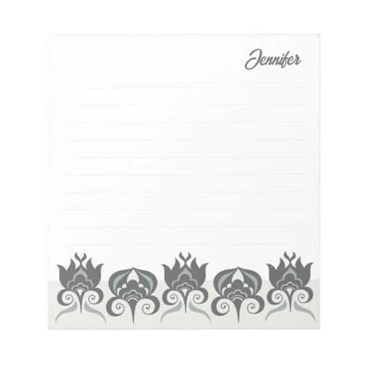 Floral modern elegant earthy CC1290 lined Notitieblok (Voorkant)