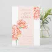 Floral Modern Elegant Wedding Kaart (Staand voorkant)