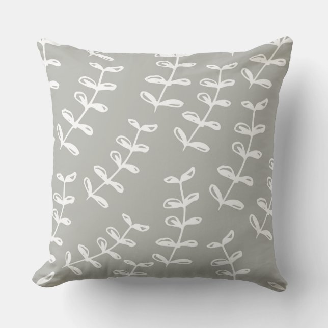 Floral Modern Farmhouse Simple CountryThrow Pillow Kussen (Voorkant)
