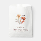 Floral Modern Friendsgiving Thanksgiving Party Bedankzakje (Voorkant)