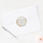 Floral Modern Geometric Gold Glitter Hartelijk dan Ronde Sticker (Envelop)