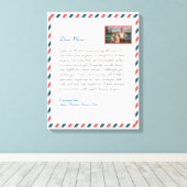 Floral Modern handgeschreven liefde oma Letter Canvas Afdruk (Insitu (Houten vloer))