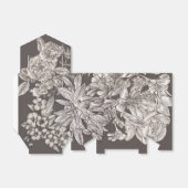 Floral modern ivoor en grijs Vrijgezellenfeest Bedankdoosjes (Uitgevouwen)
