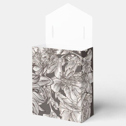  Floral modern ivoor en grijs Vrijgezellenfeest Bedankdoosjes (Geopend)