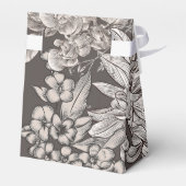  Floral modern ivoor en grijs Vrijgezellenfeest Bedankdoosjes (Achterkant)