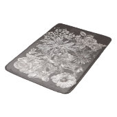  Floral Modern Ivory Grey Botanical Rustic Badmat (Gekanteld)