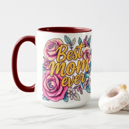 Floral Modern Luxury Gift Collectie Mok (Met donut)