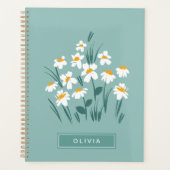 Floral modern maisy blauw meisje planner (Voorkant)