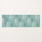 Floral modern maisy blue girly stijlvol jogge yogamat (Achterkant (horizontaal))