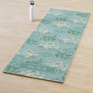Floral modern maisy blue girly stijlvol jogge yogamat