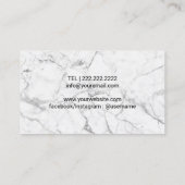  Floral Modern Marble Makeup Artist Salon Visitekaartje (Achterkant)