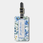 Floral Modern Minimalist Elegant Professional Bagagelabel (Voorkant verticaal)