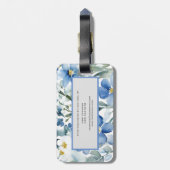 Floral Modern Minimalist Elegant Professional Bagagelabel (Achterkant verticaal)