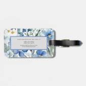 Floral Modern Minimalist Elegant Professional Bagagelabel (Achterkant horizontaal)