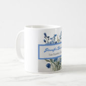 Floral Modern Minimalist Elegant Professional Koffiemok (Voorkant links)
