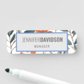 Floral Modern Minimalist Elegant Professional Naamplaatje (In situ)