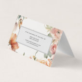 Floral Modern Minimalist Elegant Professional Visitekaartje (Achterkant)