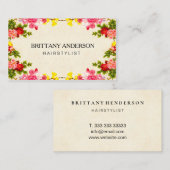  "Floral Modern minimalist" Visitekaartje (Voorkant / Achterkant)