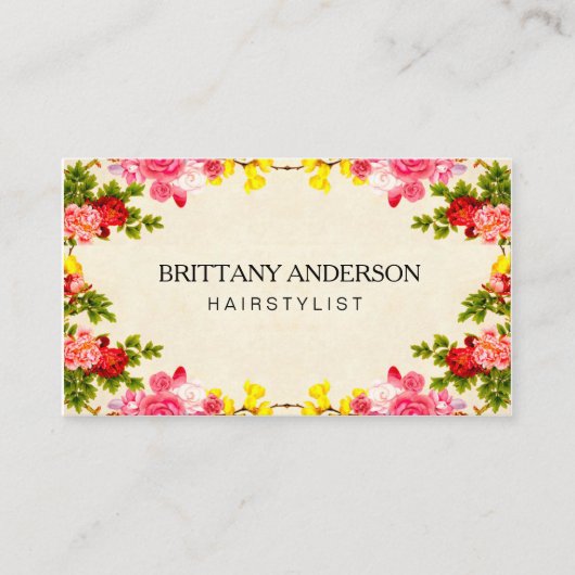  "Floral Modern minimalist" Visitekaartje (Voorkant)